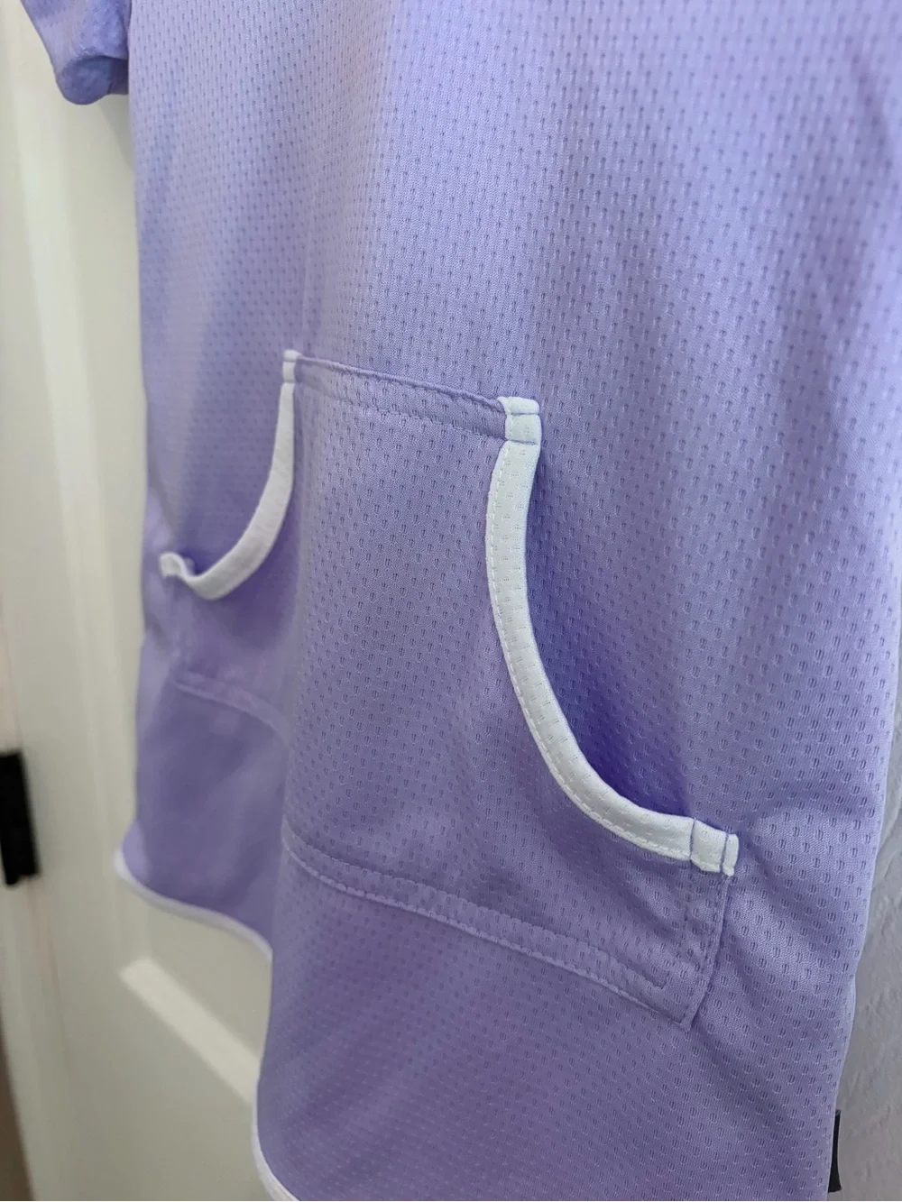 Eddie Bauer Light Purple & White One Piece Swimsuit W/Hooded Cover-Up - Size 3T